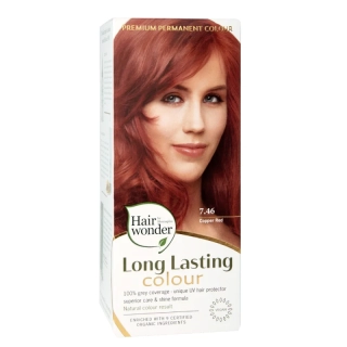 Hairwonder by Hennaplus barva MĚDĚNĚ ČERVENÁ 7.46