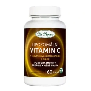 Dr. Popov Lipozomální vitamin C s rakytníkem a šípkem, 60 kps.